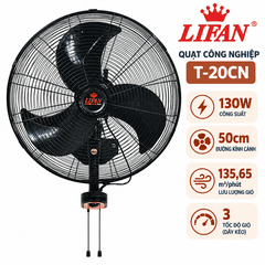 Quạt Công Nghiệp LIFAN T-20CN 130W – Cánh 50cm, Gió Mạnh