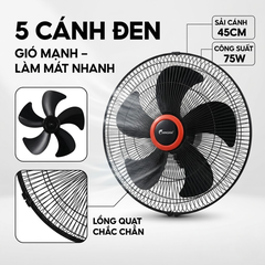 Quạt Đứng ChingHai HS917 45cm 75W Chính Hãng