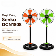 Quạt Đứng Senko DCN1808 75W – 5 Cánh 43cm, 3 Tốc Độ
