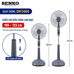 Quạt Đứng Senko DH1600 47W – 3 Cánh 39cm, Hẹn Giờ 2 Tiếng