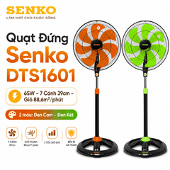 Quạt Đứng Senko DTS1601 65W – 7 Cánh 39cm, Thân Sắt
