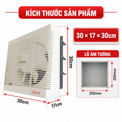 Quạt Hút Âm Tường 2 Chiều LIFAN HD-20 26W – Cánh 20cm, 700m³/h