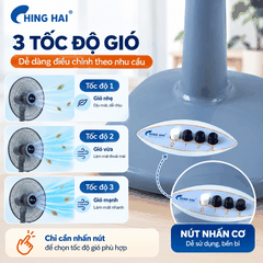 Quạt Lửng Ching Hai HS802 49W – 3 Cánh 35cm, 3 Tốc Độ