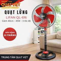 Quạt lửng LIFAN QL-616 40cm 45W 3 tốc độ | BH 12T