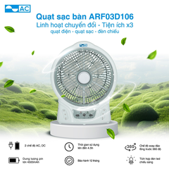 Quạt sạc 12W, hiệu AC ARF03D106