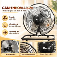 Quạt Sàn Mini CHING HAI FF910 38W – Cánh Nhôm 23cm