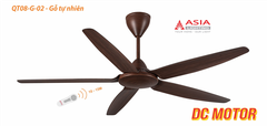 Quạt Trần Asia Lighting QT08-G-02 - Gỗ tự nhiên