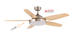 Quạt Trần DC QT04-G-01 – 5 Cánh Gỗ Phong Cách, Siêu Êm, Đèn LED