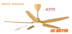 Quạt Trần Đèn DC QT09-G-01 - Gỗ phong cách - Asia Lighting