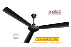 Quạt Trần QT11-D-01 – Đen huyền bí – 3 Cánh Nhôm, Hộp Số Cơ, AC 75W