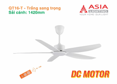 Quạt Trần QT16-T Trắng Sang Trọng – Động Cơ DC 5 Cánh
