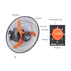 Quạt treo tường ASIA VY557990 55W 45cm | Gió mát rộng