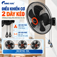 Quạt Treo Tường CHING HAI W17 75W – 5 Cánh 43cm, 3 Tốc Độ Gió