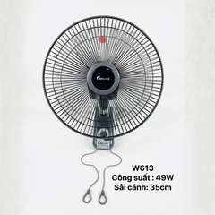 Quạt treo tường ChingHai W613 35cm 49W dây giật tiện lợi