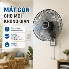 Quạt treo tường ChingHai W613 35cm 49W dây giật tiện lợi
