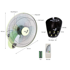 Quạt treo Remote ASIAvina - VY377290 - Chuối Non