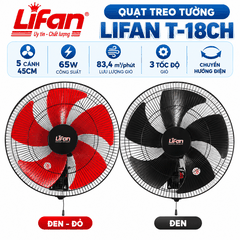 Quạt Treo Tường LIFAN T-18CH 65W – 5 Cánh 45cm, Chuyển Hướng Điện