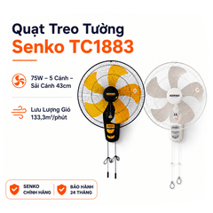 Quạt Treo Tường Senko TC1883 75W – 5 Cánh, Sải Cánh 43cm