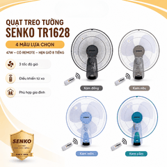 Quạt Treo Tường Senko TR1628 47W Có Remote, Hẹn Giờ 8 Tiếng