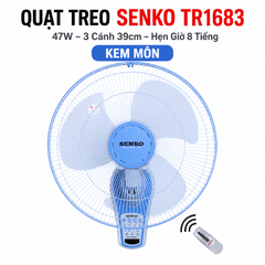 Quạt Treo Tường Senko TR1683 47W – Remote, Hẹn Giờ 8 Tiếng