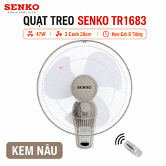 Quạt Treo Tường Senko TR1683 47W – Remote, Hẹn Giờ 8 Tiếng