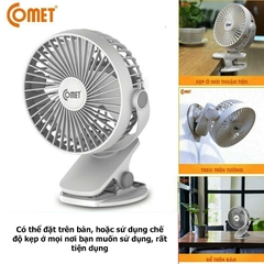 Quạt Sạc Tích Điện Mini Comet CRF0705 WH