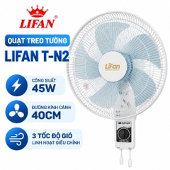 Quạt Treo Tường LIFAN T-N2 45W – Cánh 40cm, Gió Mạnh