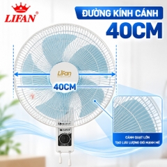 Quạt Treo Tường LIFAN T-N2 45W – Cánh 40cm, Gió Mạnh