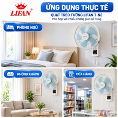 Quạt Treo Tường LIFAN T-N2 45W – Cánh 40cm, Gió Mạnh