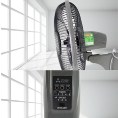 Quạt Treo Tường Mitsubishi W16-RA 40cm – Remote, Hẹn Giờ, Chạy Êm Bền
