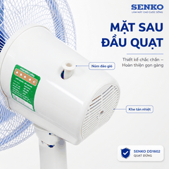 Quạt Đứng Có Đèn Senko DD1602 47W – 3 Cánh 39cm, Điều Chỉnh Chiều Cao