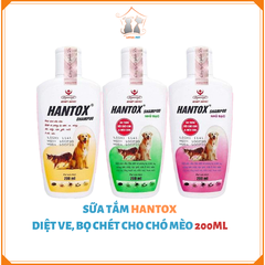 Sữa tắm Hantox nhũ bạc diệt ve rận bọ chét cho chó mèo