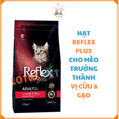 Hạt Reflex Plus - Vị cừu & gạo - Mèo trưởng thành -1.5KG