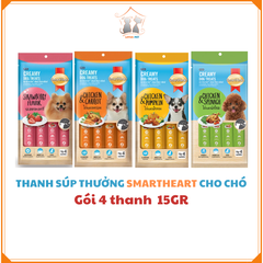 Súp thưởng Smartheart Creamy Dog Treats cho chó - 4 vị - Gói 4 thanh 15gr