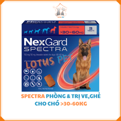 NexGard Spectra - Thuốc phòng trị ve, xổ giun cho chó >30-60KG