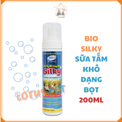 Bio Silky - Sữa tắm khô dạng bọt cho chó mèo