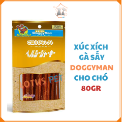 Xúc xích gà sấy Doggyman cho chó - 80Gr