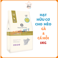 Hạt hữu cơ Natural Core C3 cho mèo (Thịt gà & Cá hồi)