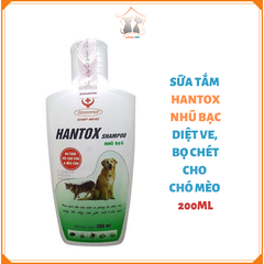 Sữa tắm Hantox nhũ bạc diệt ve rận bọ chét cho chó mèo