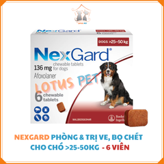 NexGard - Thuốc phòng và trị ve, rận, ghẻ cho chó 25-50KG - 6 viên
