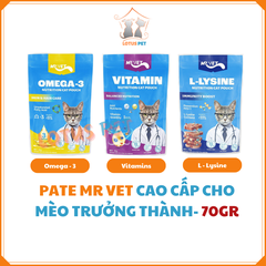Pate Mr Vet Cao Cấp Dành Cho Mèo Trưởng Thành - 70GR