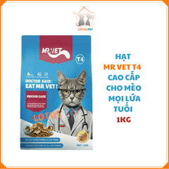 Hạt Mr. Vet T4 cho Mèo mọi lứa tuổi - 1kg