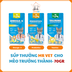 Súp Thưởng Mr Vet Cho Mèo Trưởng Thành - 70GR