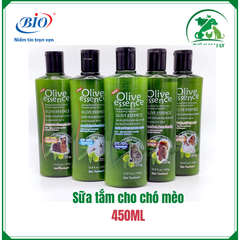 Sữa tắm Olive cho chó mèo - 450ML (Chó lông trắng/Chó lông nâu/Trị ve rận/Dưỡng lông chó/Dưỡng lông mèo)