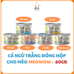 Cá ngừ trắng đóng hộp cho mèo - Meowow (6 vị)