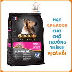 [Date 12/2024] - Hạt Ganador Premium Adult cho chó trưởng thành - vị Cá hồi & Gạo