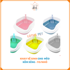 Khay vệ sinh cho Mèo kèm xẻng - Lớn/ nhỏ