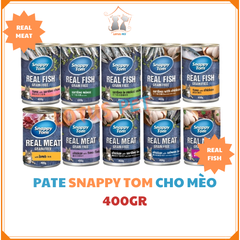 Pate Snappy Tom Real Fish/Meat cho mèo - lon 400gr