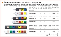 Ổ Cắm Kéo Dài Đa Năng Có Cổng Sạc USB LiOA 3D32WNUSB