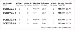 Ổ Cắm Kéo Dài Công Suất Lớn LiOA 5OFSSA2.5-3 (5OFSSV2.5-3)